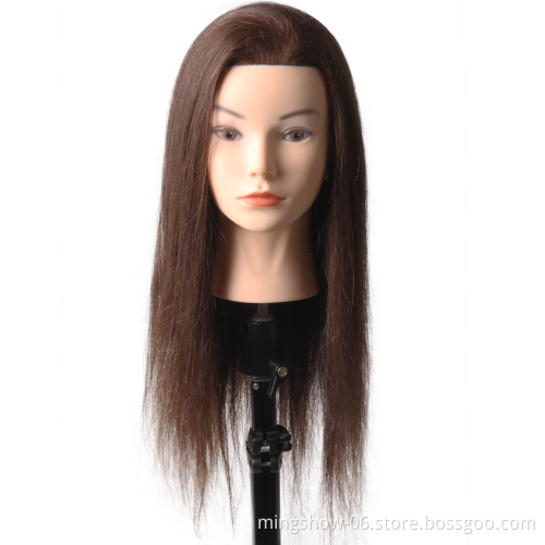 mannequin head 100% human hair for hair salon parctice